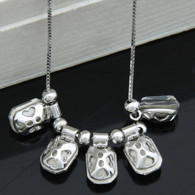 5310023纯银锆石项链|韩国饰品批发|银饰批发|银饰品